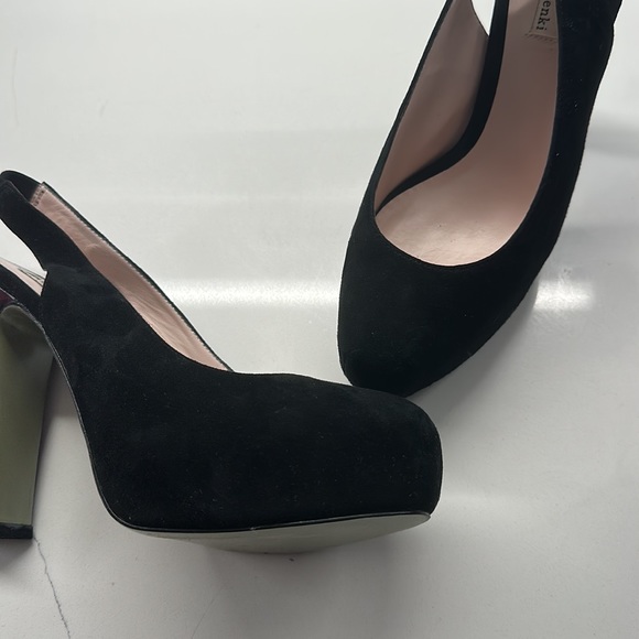 KOKO & Palenki Black Suede Sling Backs size 9 - Picture 3 of 6